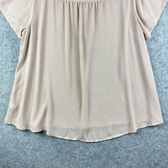 Torrid Blouse Top Women 3X Blush Georgette Career Office Hi Low Minimal Capsule* - Picture 8 of 15